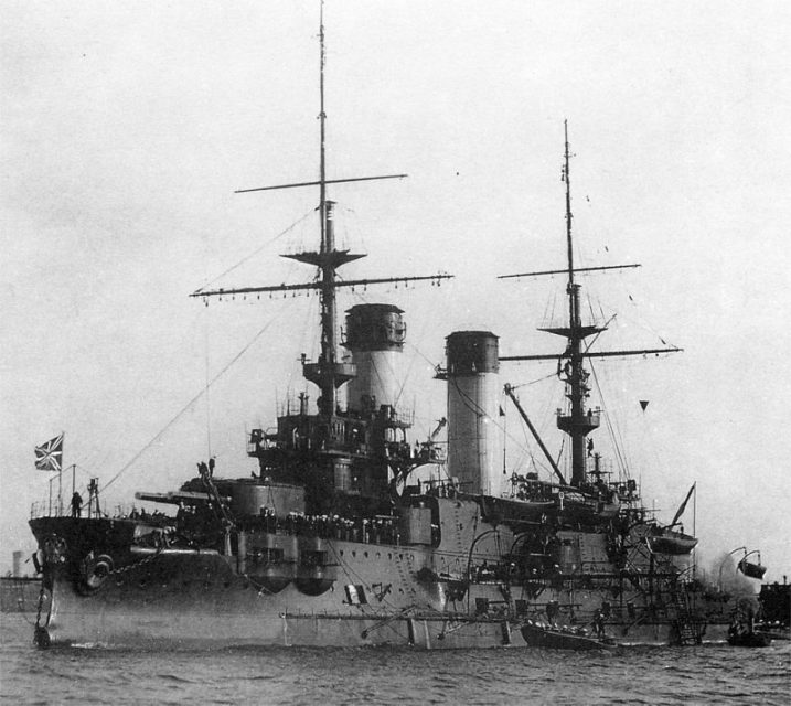 Imperial Russian battleship Borodino at Kronshtadt, Augst 1904.