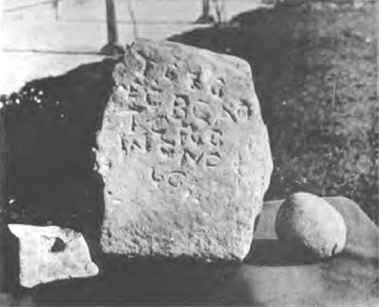 Inscription stone at Burghead.