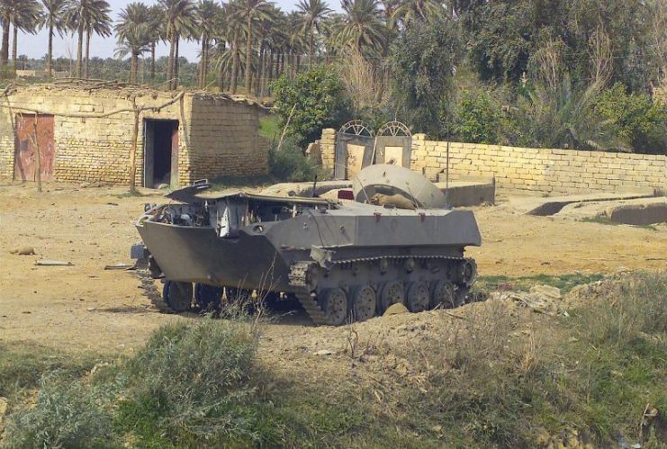 A destroyed Iraqi BMD-1 Infantry Fighting Vehicle in Iraq.