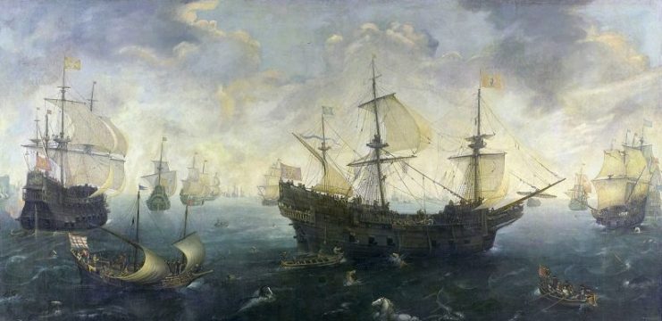 The Spanish Armada off the English coast  