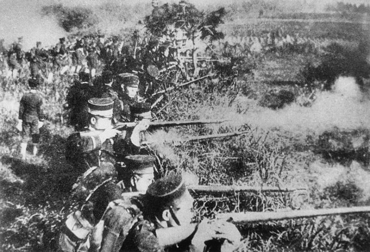 Japanese troops during the Sino-Japanese War.