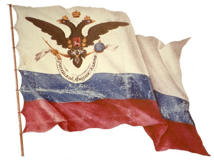 1806 design of the Russian-American Company flag, first submitted for approval October 10, 1806