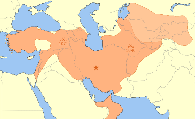 The Great Seljuq Empire in 1092, upon the death of Malik Shah I. Image: MapMaster / CC-BY-SA 4.0