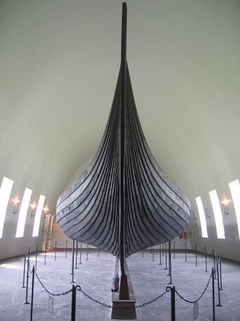 The Gokstad ship, on display at the Viking Ship Museum in Oslo, Norway. Photo: Karamell / CC-BY-SA 2.5
