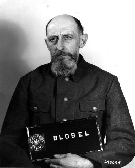 Paul Blobel at the subsequent Nuremberg trials, March 1948