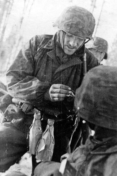 A German Soldier Holding Molotov Cocktails – Eastern Front.