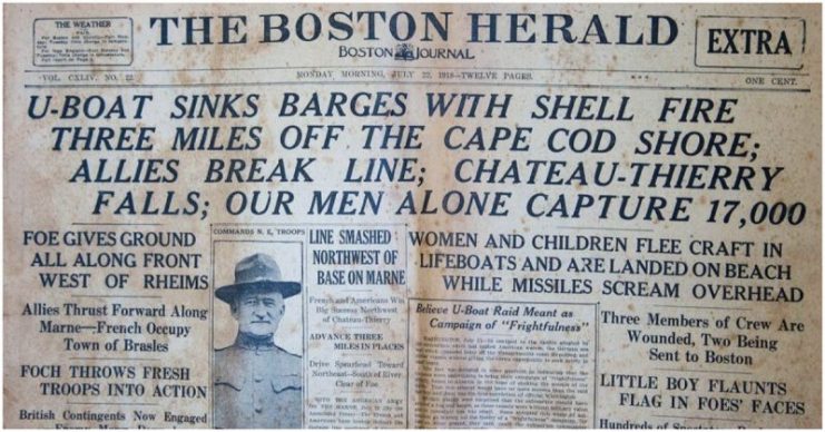 Boston Herald Front Page after the attack on Orleans.