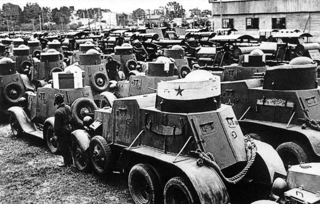 BA-I and FAI armored cars at Large Kiev maneuvers 1935