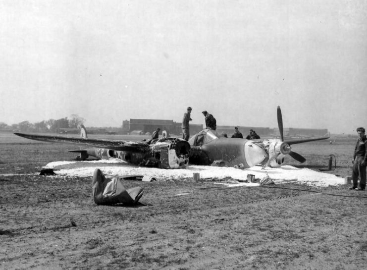Crashed P-38J of the 383rd FS.