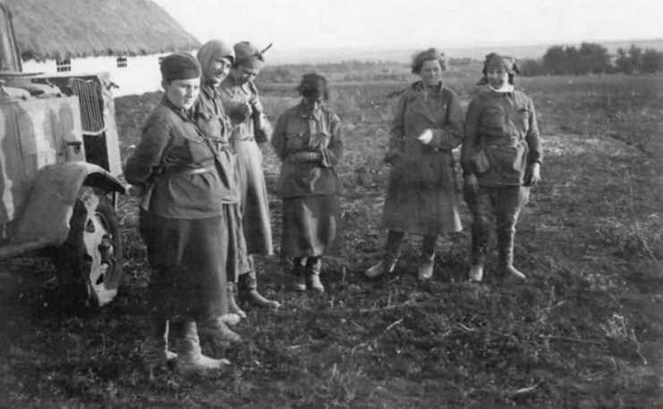 Female Russian POWs captured by the Germans in 1941.