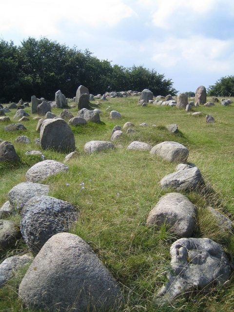 Funerary stone setting.Lindholm Høje (Danmark)
