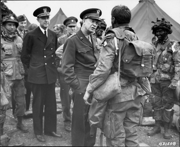 General Eisenhower and Barker during D-Day.