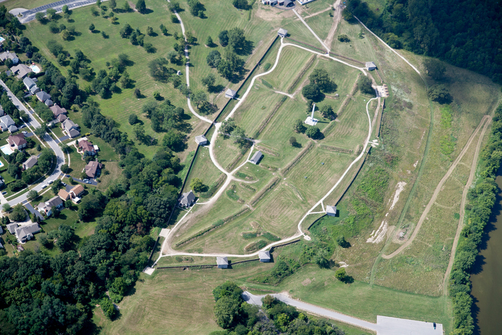 Aerial of Fort Meigs Toledo Ohio