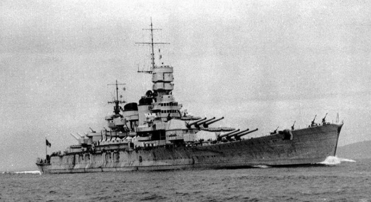 The Italian battleship Roma
