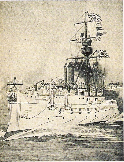The French-built Matsushima, flagship of the Imperial Japanese Navy during the Sino-Japanese conflict.