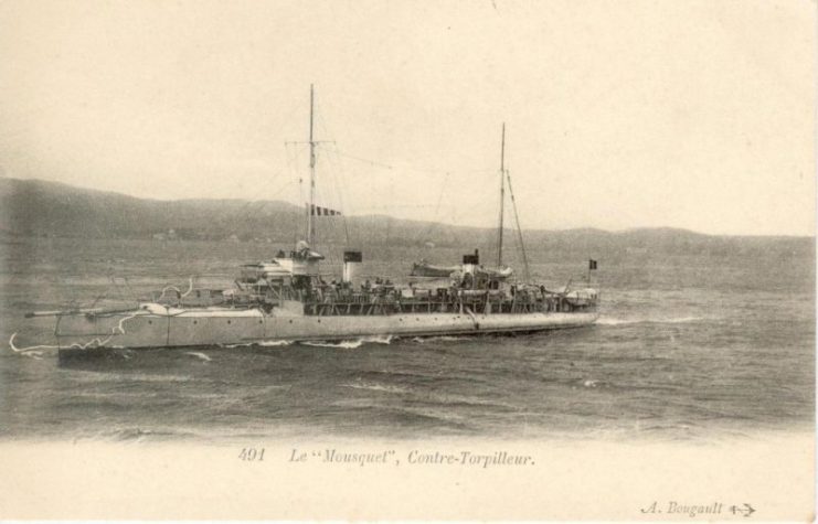 French destroyer Mousquet, famous for her fight against SMS Emden