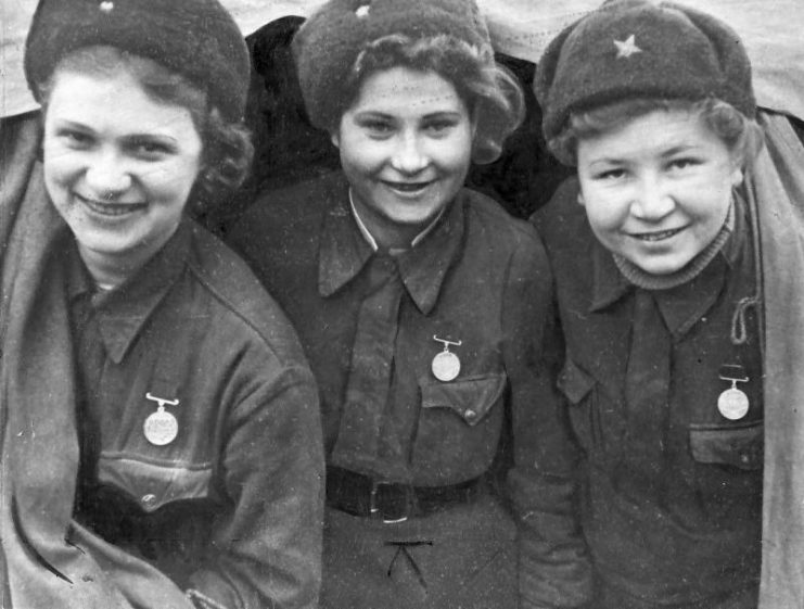 Russina Nurses with Medals – Leningrad 1943.