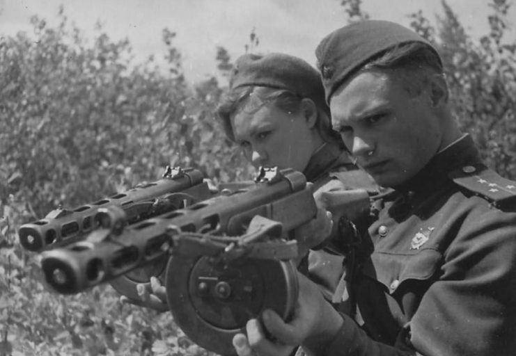 Soviet Soldiers with PPSh-41 Sub-machine guns.