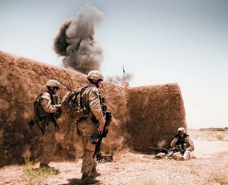U.S. Marines destroy a cache of IEDs in Afghanistan – 2010