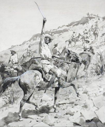 Uprising of the Yaqui Indians – Yaqui Warriors in Retreat,