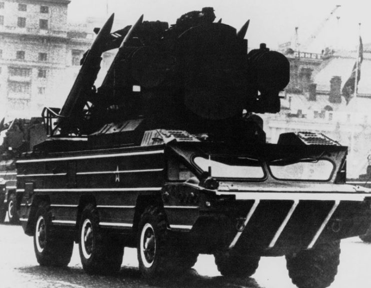 Soviet SA-8 Gecko surface-to-air missile.