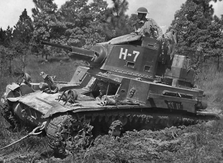 68th Armored Regiment M2A4 tank “H-7” in 3rd Army Maneuvers Camp Polk 1941