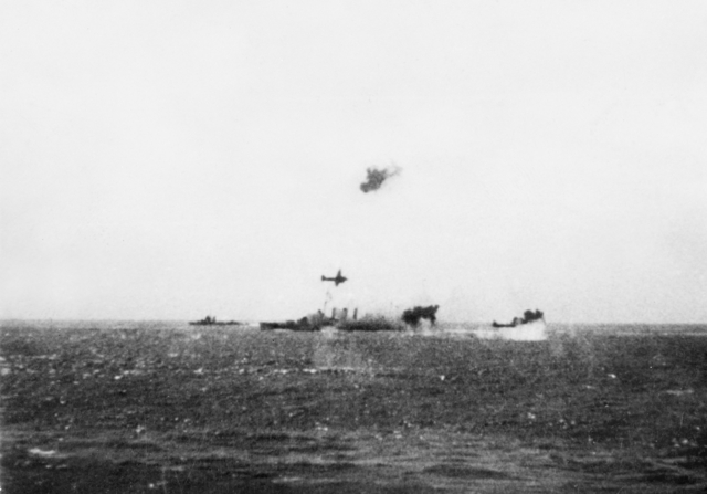 A Mitsubishi G4M bomber attacking Australia