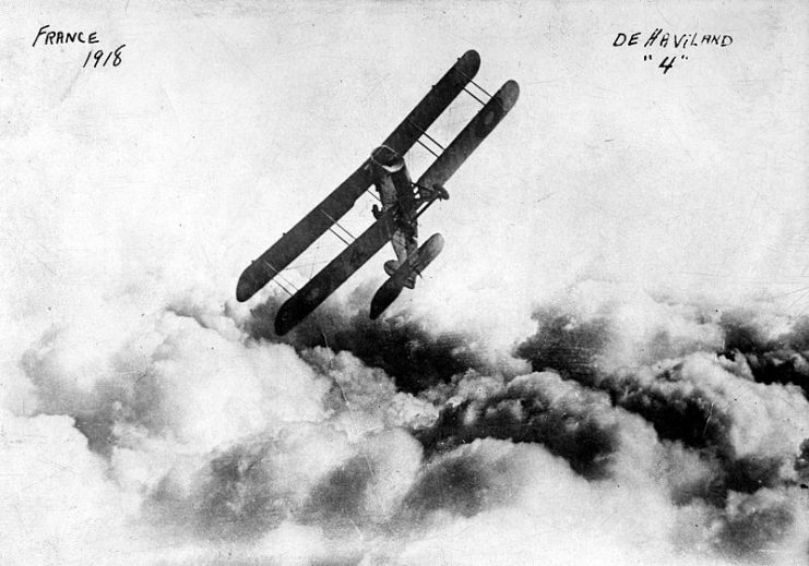Airco DH.4 above the clouds in France, 1918