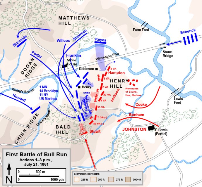 Attacks on Henry House Hill, noon–2 p.m.Photo Hal Jespersen CC BY 3.0