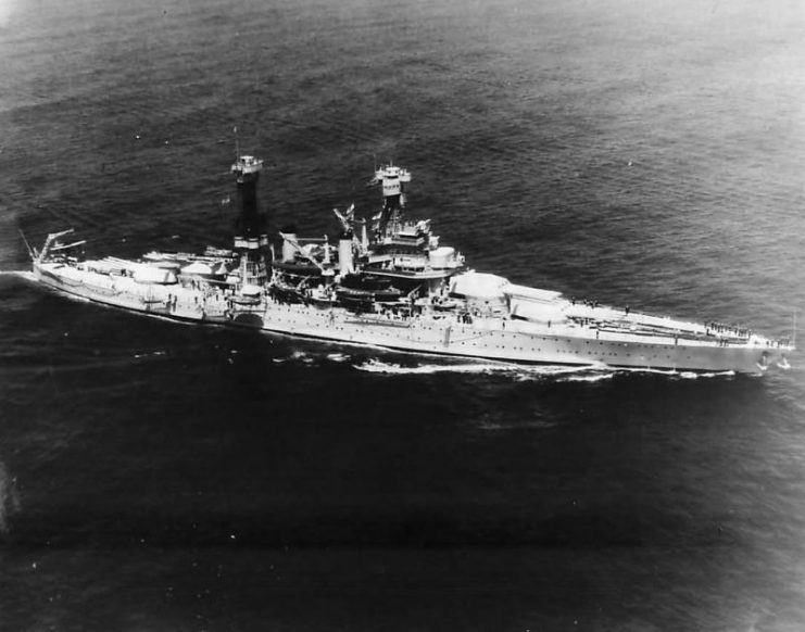 Battleship USS California BB-44 photographed before the WW2