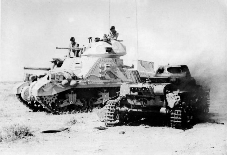 British M3 Grant tank of the 1st Armoured Division North Africa