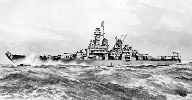Artist’s conception of the U.S. Navy Montana-class battleships