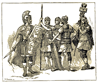 A depiction of Roman soldiers