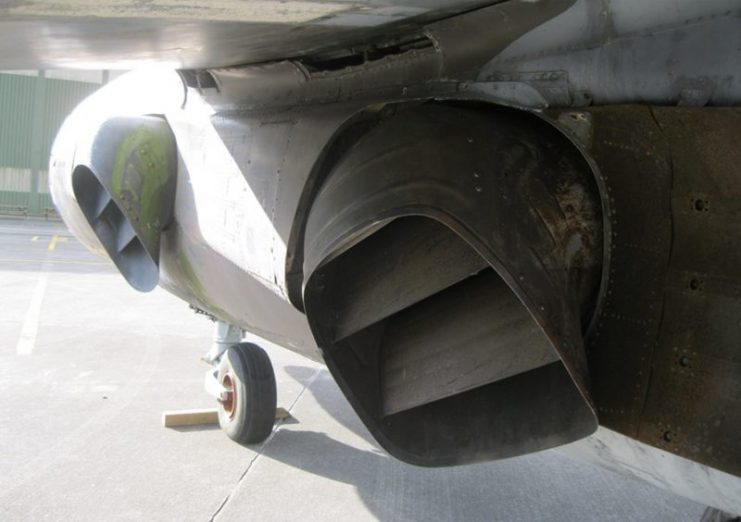 The Jet nozzles that allowed the Harrier to take off and land vertically. Photo: Andrew Bone / CC BY 2.0
