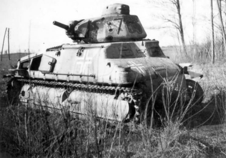 German Somua S-35 (Panzerkampfwagen 35-S 739(f)) of 3rd SS Panzer Division Totenkopf