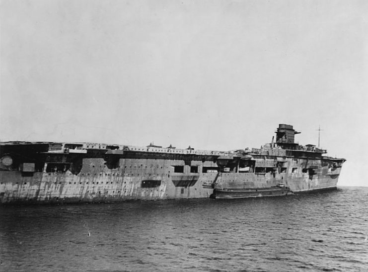 Graf Zeppelin in Soviet custody at Świnoujście, April 5, 1947.