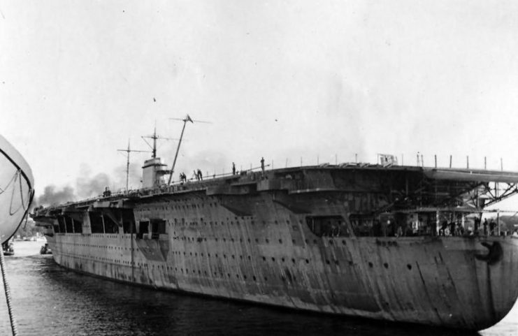 Stern View of the Graf Zeppelin German Aircraft Carrier.