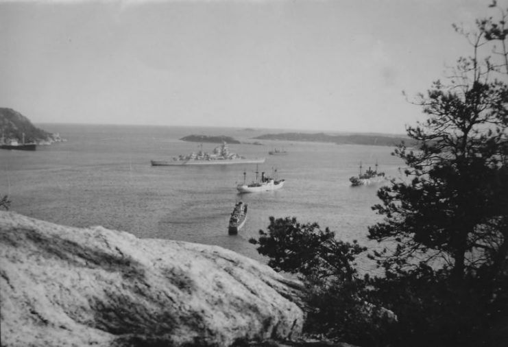 Heavy cruiser Admiral Hipper Kristiansand Norway 1942