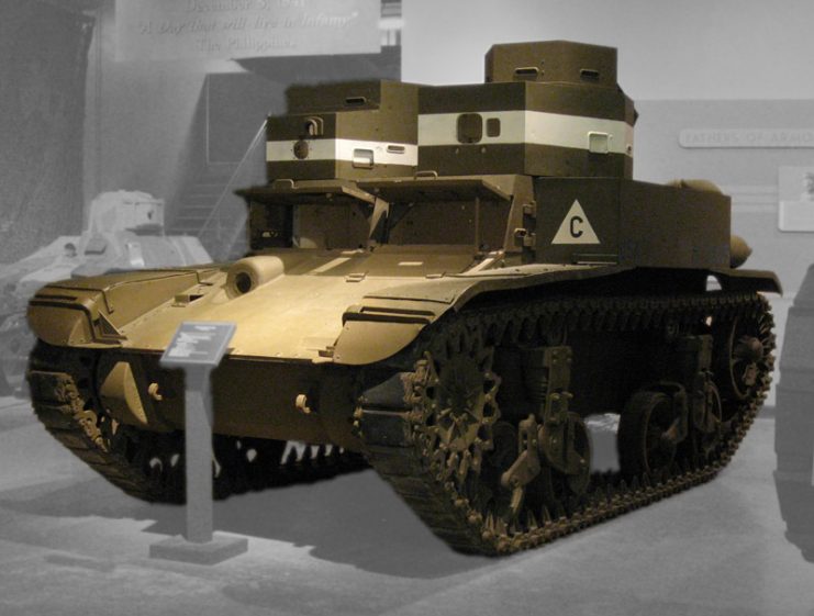 M2A3 “Mae West” on display at Patton Cavalry and Armor Museum, Fort Knox, Kentucky.Photo Fat yankey CC BY-SA 2.5