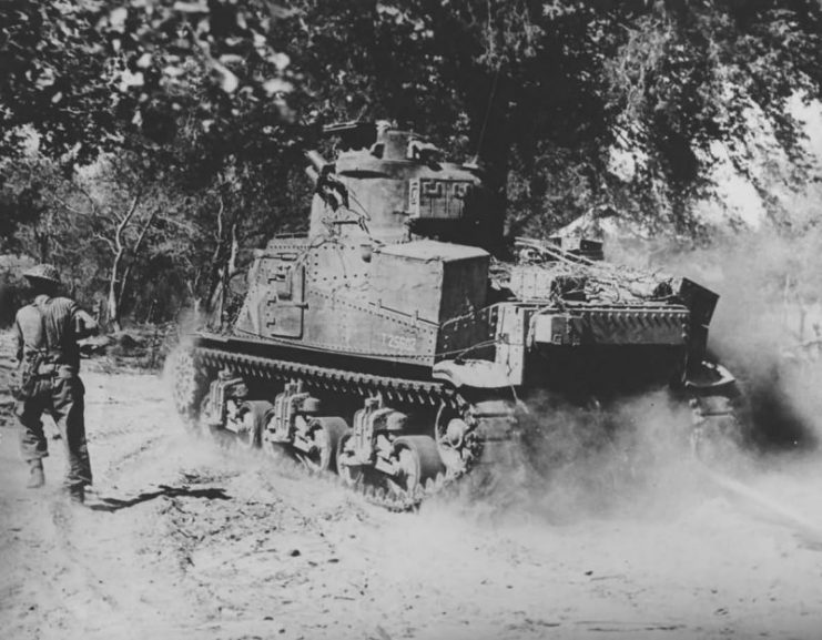M3 Lee Grant Tank In Action Burma 1945