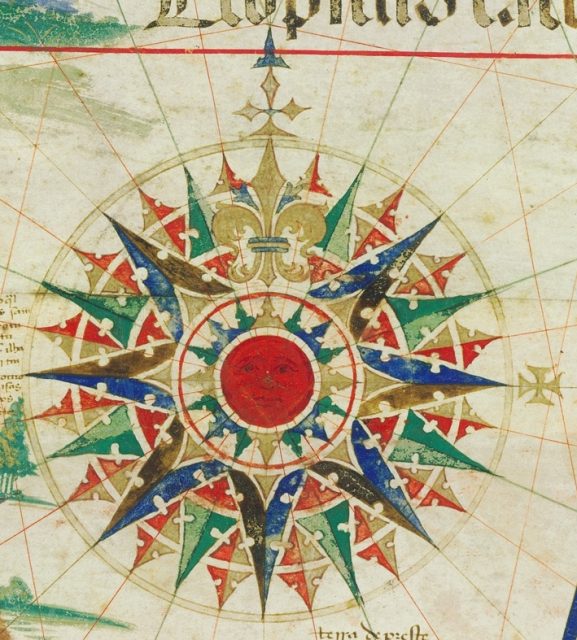 Major wind rose of the Cantino planisphere