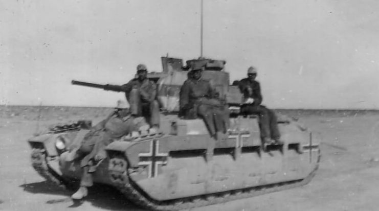 Captured Matilda II tank of Afrika Korps DAK