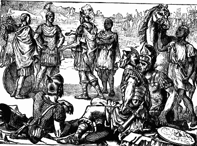 Meeting of Hannibal and Scipio at Zama.