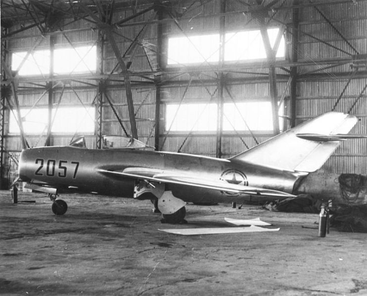 MiG-15 delivered by a defecting North Korean pilot to the US Air Force.
