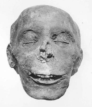 Mummified head of Thutmose III.