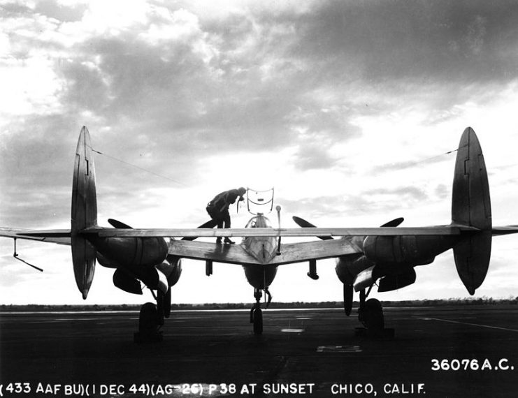 P-38 rear view