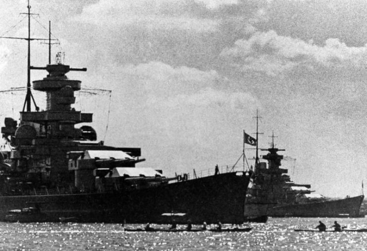 Scharnhorst (left) and Gneisenau