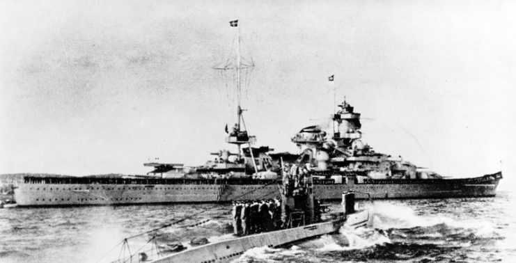 Scharnhorst with U-47 – October 1939.