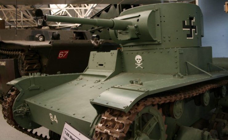 Soviet produced T-26 light tank captured and used by the Finnish.Photo thy CC BY 2.0