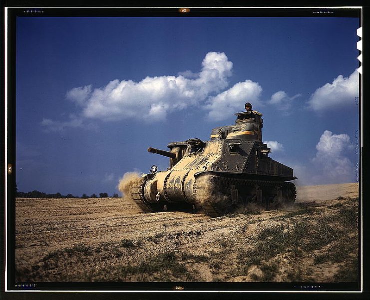 M-3 tank in action at Ft. Knox, Ky. June 1943